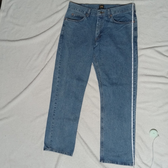 Lee Regular Fit 100%cotton Denim Blue Jeans size 36×32 - Picture 9 of 12